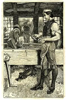 Skilled: Scene in a carpenter's workshop