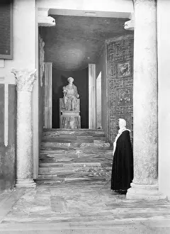 Larger: Scene in the castle of Tripoli with a Roman Claudius statue