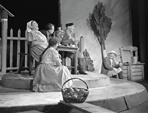 Simonov: Scene from Cook performance on stage of Vakhtangov
