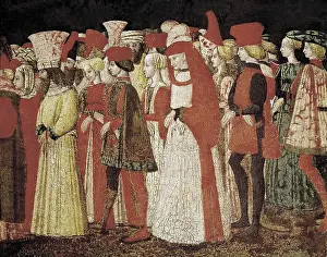 Carrara: Scene of Court. ca. 1460. Detail of the frontal