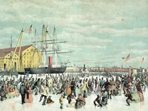 Duval: Scene on the Delaware River at Philada. during the severe wi