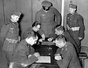 Detention: Scene from a detention camp, 1938