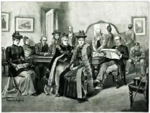 Practitioner: Scene in a doctor's waiting room, London