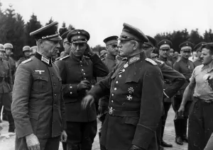 Theaters: Scene from Dreizehn Mann und eine Kanone, 1939