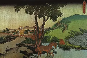 Utagawa: Scene in Early Summer Rain