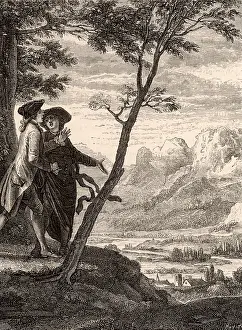 1762: Scene from Emile, ou Traite de l'education by