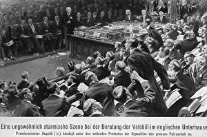 Peers: Scene in the English House of Commons, 1911