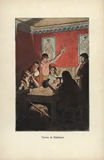 Felicien: Scene in a gladiators tavern in Rome