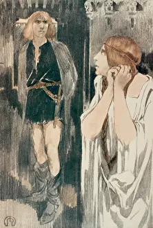 Dramatist: Scene of Hamlet by William Shakespeare (1564-1616). Drawing