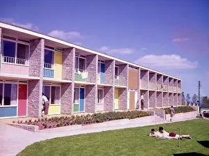 Chalets: Scene at a holiday camp, Paignton, Devon
