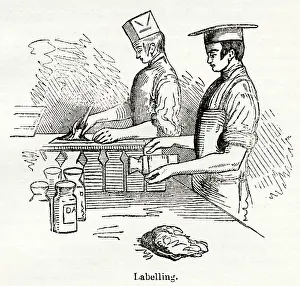 Sticking: Scene inside a blacking factory, Holborn, London