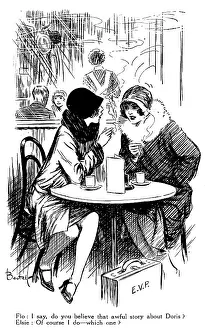 Alfred Bestall (iln): A scene inside a cafe