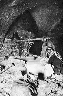 Grindstone: Scene inside a mill, Holy Land