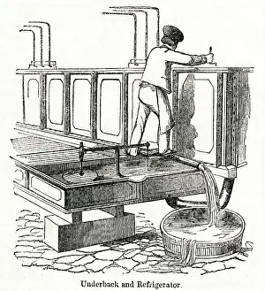 Lambeth: Scene inside a vinegar and wine factory, South London