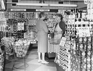 Rhubarb: Scene in the International Stores, Crediton, Devon