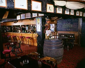Barstool: Scene in a local pub, the Star Inn, somewhere in Cornwall