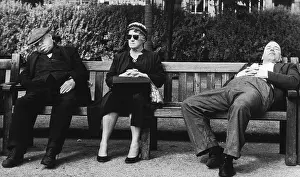 Napping: Scene on a park bench - Manchester, 1961