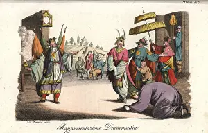 Ferrrario: Scene from a Peking opera dramatic performance