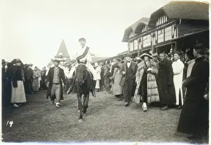 Sepia Images: Scene at a racecourse in the Far East