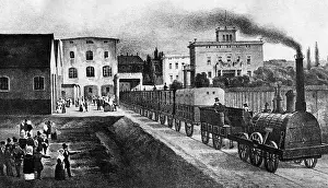 Scene at a railway station, 1838