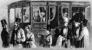 Compartment: Scene at a railway station, around 1875