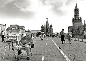Scene in Red Square, Moscow, Russia