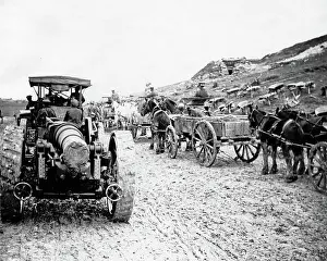 Motorised: Scene on a road, Western Front, WW1