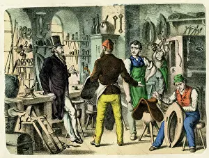 Client: Scene in a saddlery workshop