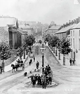 Trough: Scene in Salutation Square, Haverfordwest, South Wales
