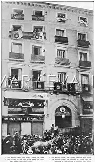 Narrowly: Scene showing the house where the bomb was thrown