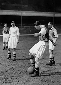 Footballs: Scene of a soccer training