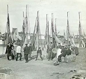 Masts: Scene at Southampton Docks