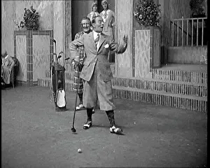 Collapsible: Scene From a Stage Show: Two Male Actors Falling