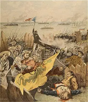 Taku: Scene at Taku during the Boxer Rebellion
