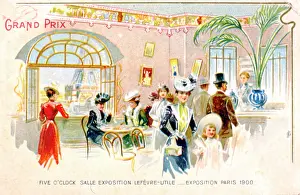 Refreshment: Scene in a tea room at the Paris Exposition