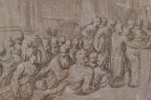 Bodycolour: Scene in a Temple