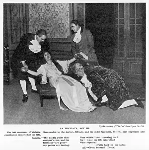 Melodramatic: Scene from Verdi's opera, La Traviata