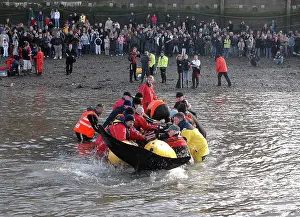 Fireboat: Scene of whale rescue attempt, River Thames