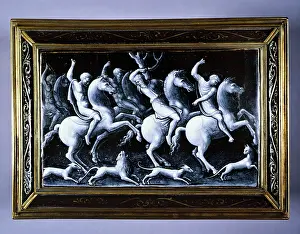 Enamelled: Scenes of lion hunting