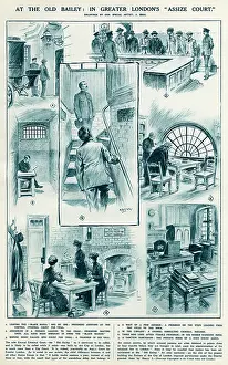 Scenes at the Old Bailey, London, 1920
