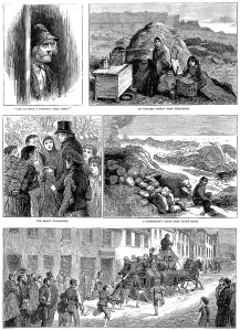 Destitution: Scenes showing the turmoil in Ireland