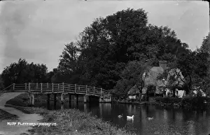 Ducks: Scenic Bridge at Flatford