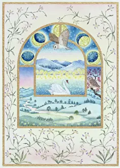 Phases: Scented Twilight ' moon phases, owls, swan