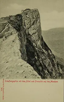 Stengel: Schafbergspitze with the hotel and view of the
