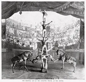 Schaffer: The Schaffer Troupe perform their Pedestal Act 1898