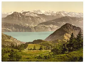 Rigi: Scheidegg, with Gersau and Vitznauer Stock, Rigi, Switzerlan