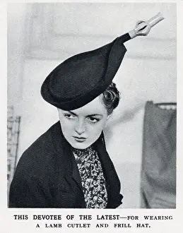 Headwear: Schiaparelli lamb cutlet hat