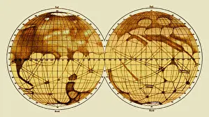 Telescopic: Schiaparelli Map, Canali of Mars, 1898