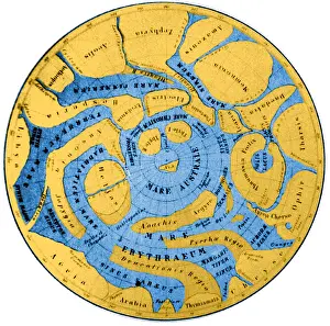 Schiaparelli: Schiaparelli Mars Map, 1877-78