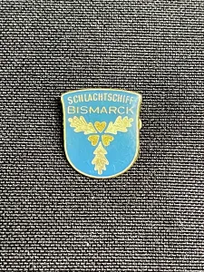Pforzheim: Schlachtschiff Bismarck lapel badge, German battleship, WW2